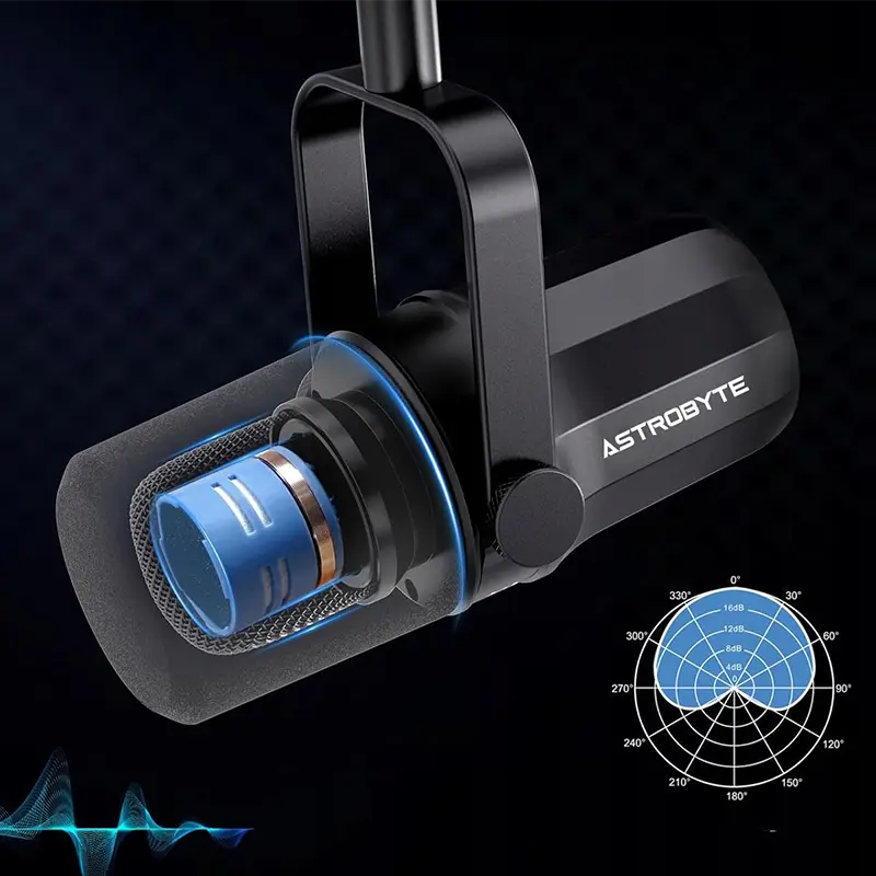 Mikrofon Dynamiczny AstroByte Pulsar Black XLR / USB - obrazek 3